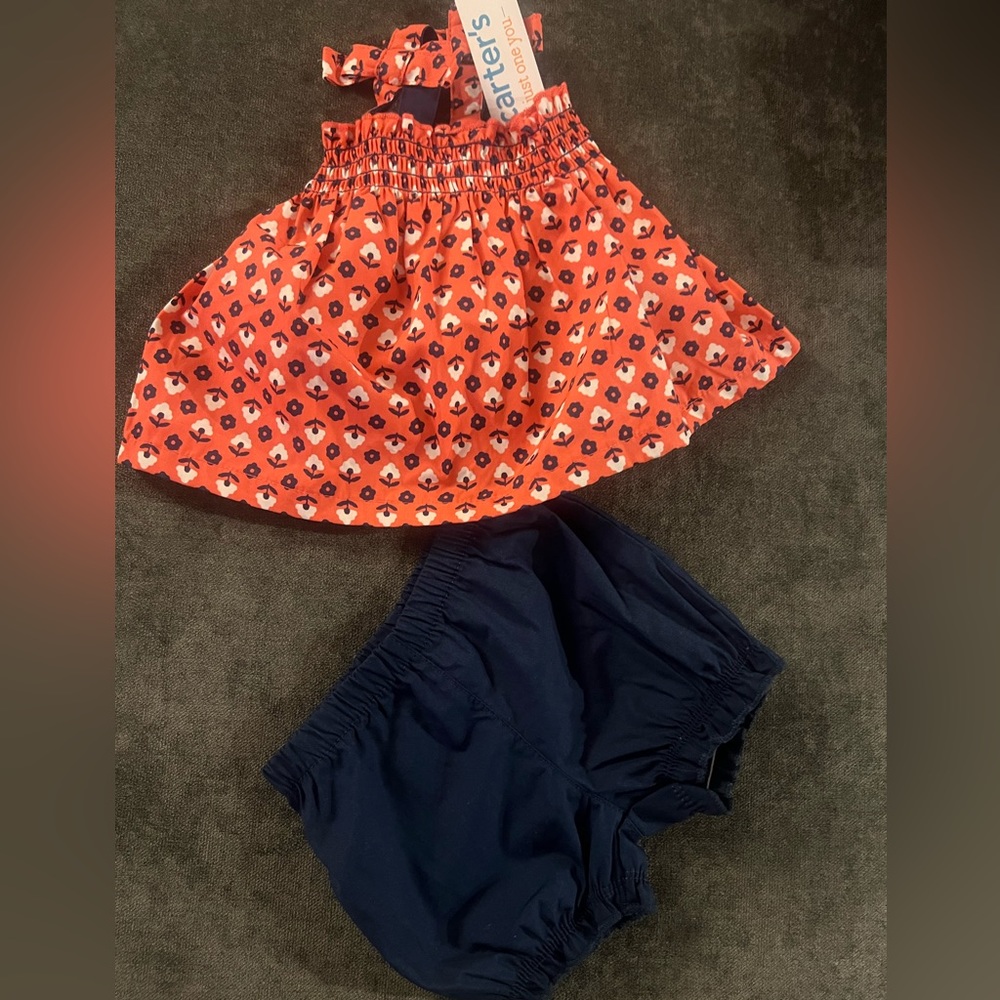NWT Carters baby girl 2 piece shorts